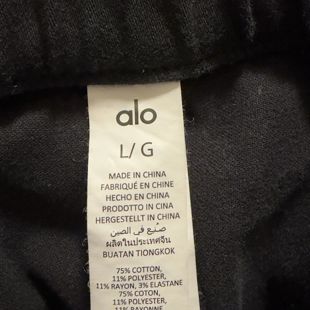 Alo Yoga Road Trip Pant, Black, Wide-Leg Pants Size L - Picture 4 of 5